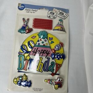 NWT Vintage Wilton Cake Topper Happy Birthday Decoration 1991‎